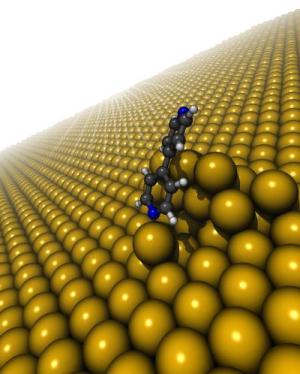 Bipyridine on gold surface